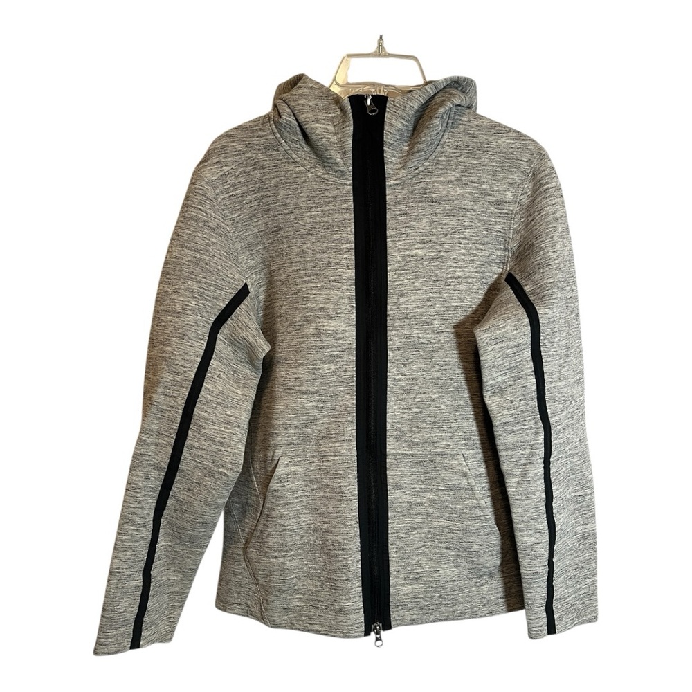 Lululemon Stratum Hoodie Heathered Space Dyed Medium Grey Full Zip Mens Small
